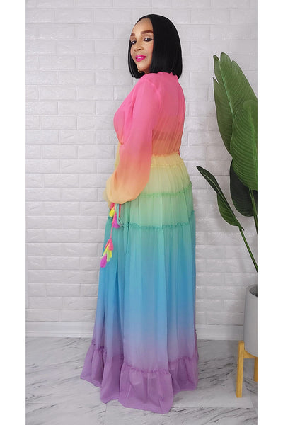 Rainbow Icecream Tank Longline Dress - Limited