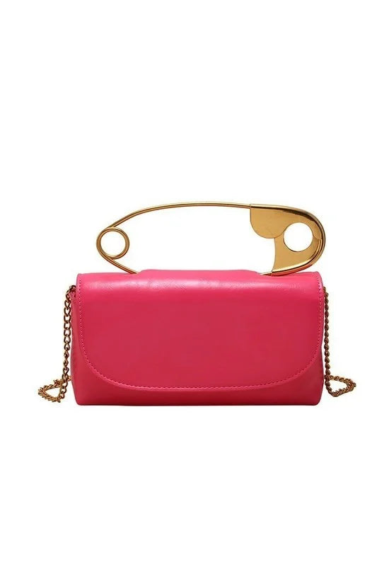 092624 Fuschia Safety Pin Clutch